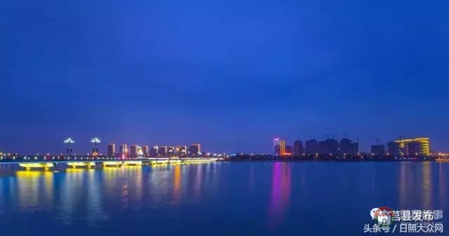 莒縣沭河公園夜景，真是美！