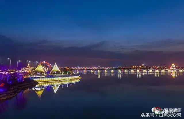 莒縣沭河公園夜景，真是美！